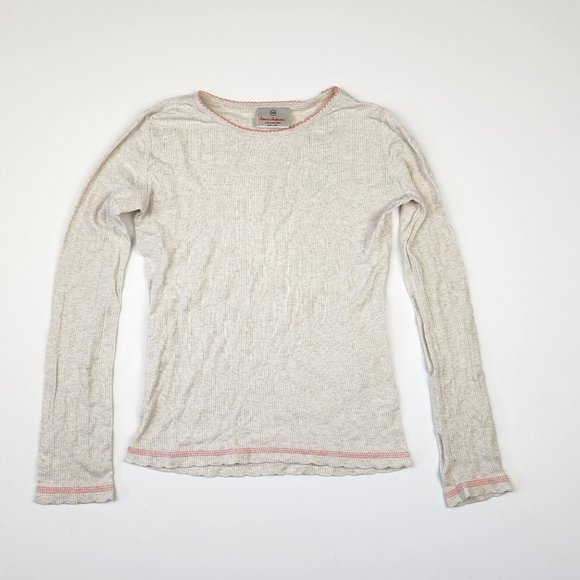 Hanna Andersson Pointelle Knit Long Sleeve Tee sz 140 cm US 10 Play Condition - Picture 1 of 8